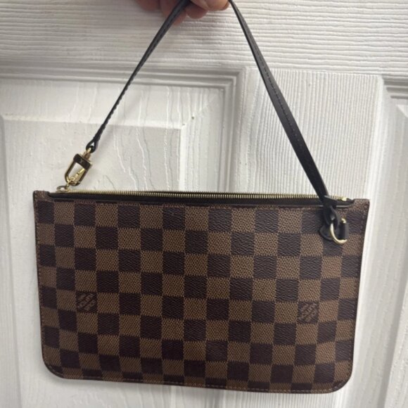 Louis Vuitton LV Cosmetic Pouch Neverfull Pouch Brown Damier - Picture 1 of 7